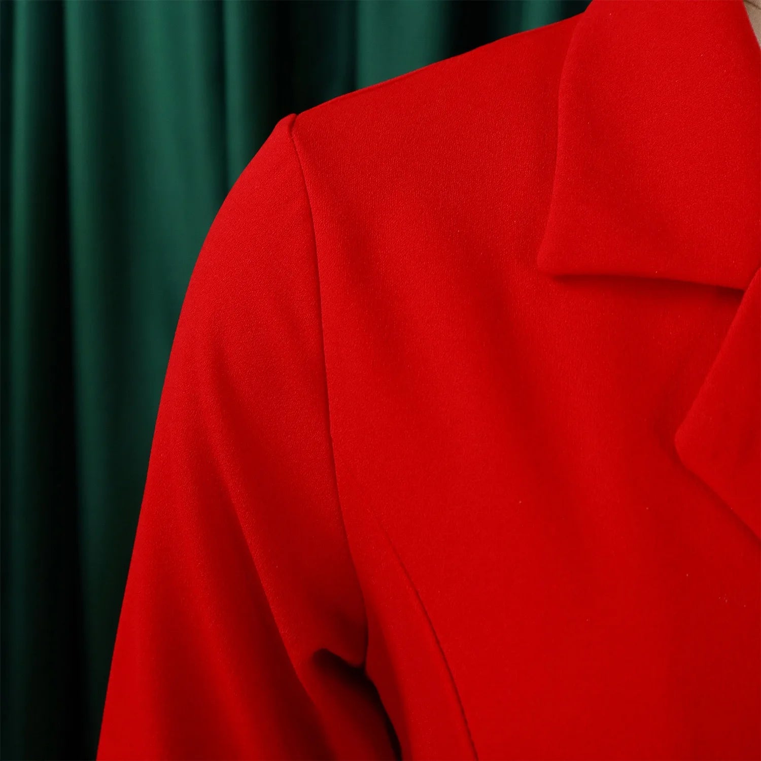 Elegant Dresses for Woman 2024 Autumn Winter New Trends Notched Collar Full Sleeve Sashes Pleated Mid Calf Solid Fashion Dress